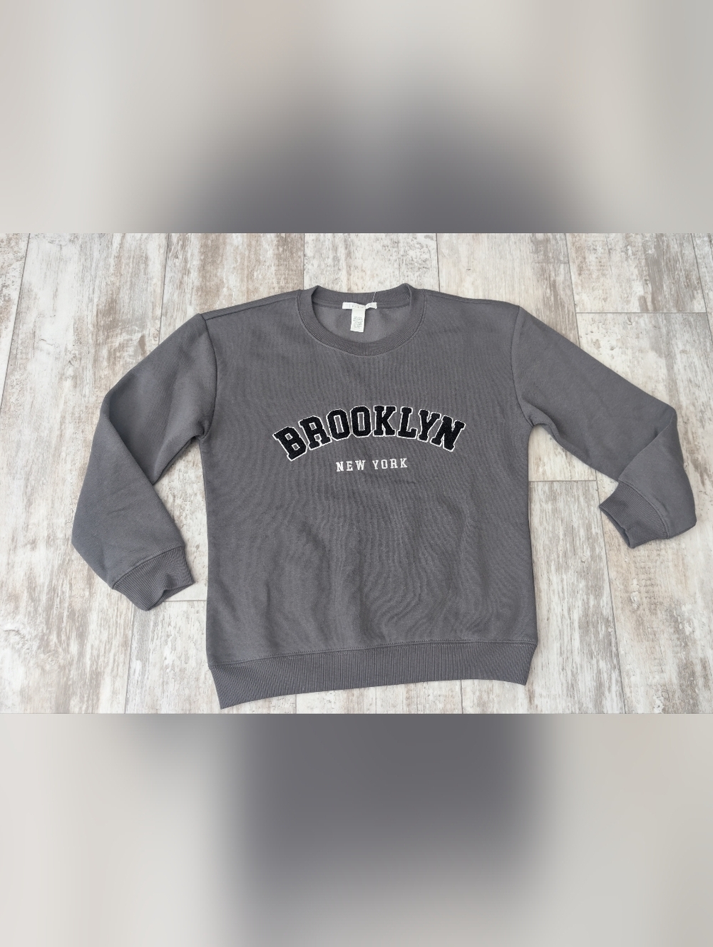 Full Tilt Gray 'Brooklyn New York' Pullover Sweatshirt Boy Size L Nwot